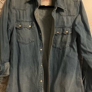 Lucky Brand Light Blue Denim Top